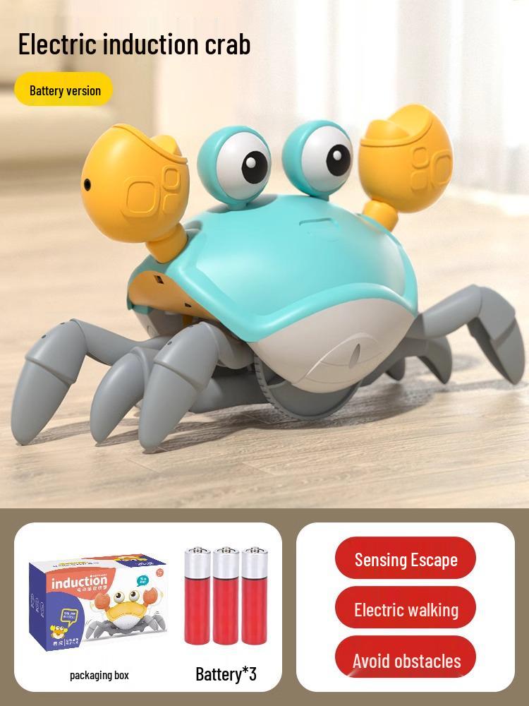 Gesture-Controlled Luminous Crawling Crab Toy with Music