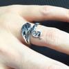 Unisex Retro Adjustable Phoenix Shape Yarn Knitting Accessory Open Finger Ring