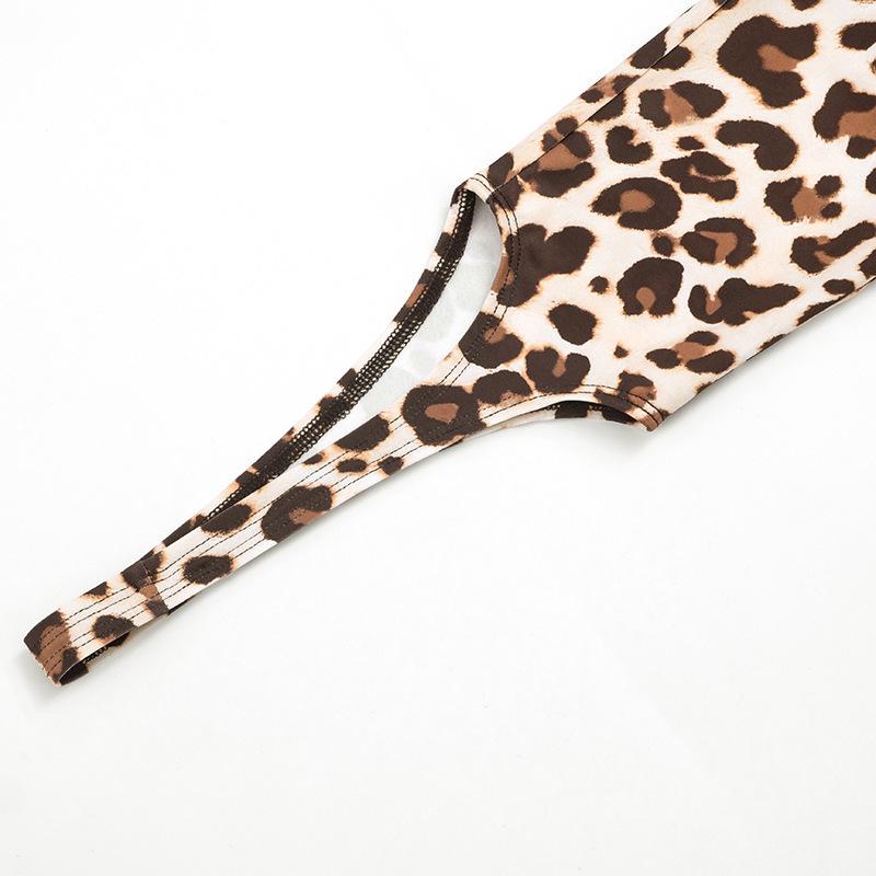 European & American Style Leopard Print High Waist Stirrup Leggings - Slim & Sexy