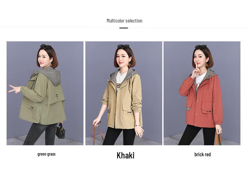 Large Size Women's Casual Windbreaker - Thick Jacket for Spring, Autumn, and Winter, 2024 New Trend