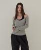 5OML Halter Neck Layered Long Sleeve (Melange Gray)