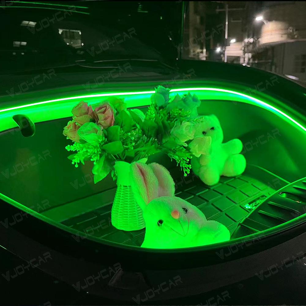 VJOYCAR New Model Y 3 Rear Trunk Front Frunk Brighten LED Strip Lighting Waterproof Flexible Light Cigarette Lighter Plug & Play