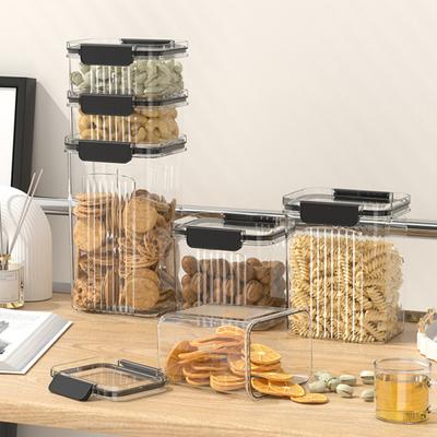 460/700/950/1300/1800 ml durchsichtiges Vorratsglas für Lebensmittel, großes Fassungsvermögen, multifunktional, für trockene Waren, Nüsse, Snacks, luftdichter Verschluss, Vorratsbehälter für die Küche