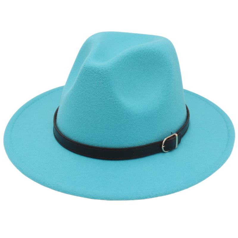 European And American Style Small Belt Top Hat Model Wears And Takes Pictures, Big-Brimmed Jazz Hat Modifies Face Shape, Ethnic Style Men'S And