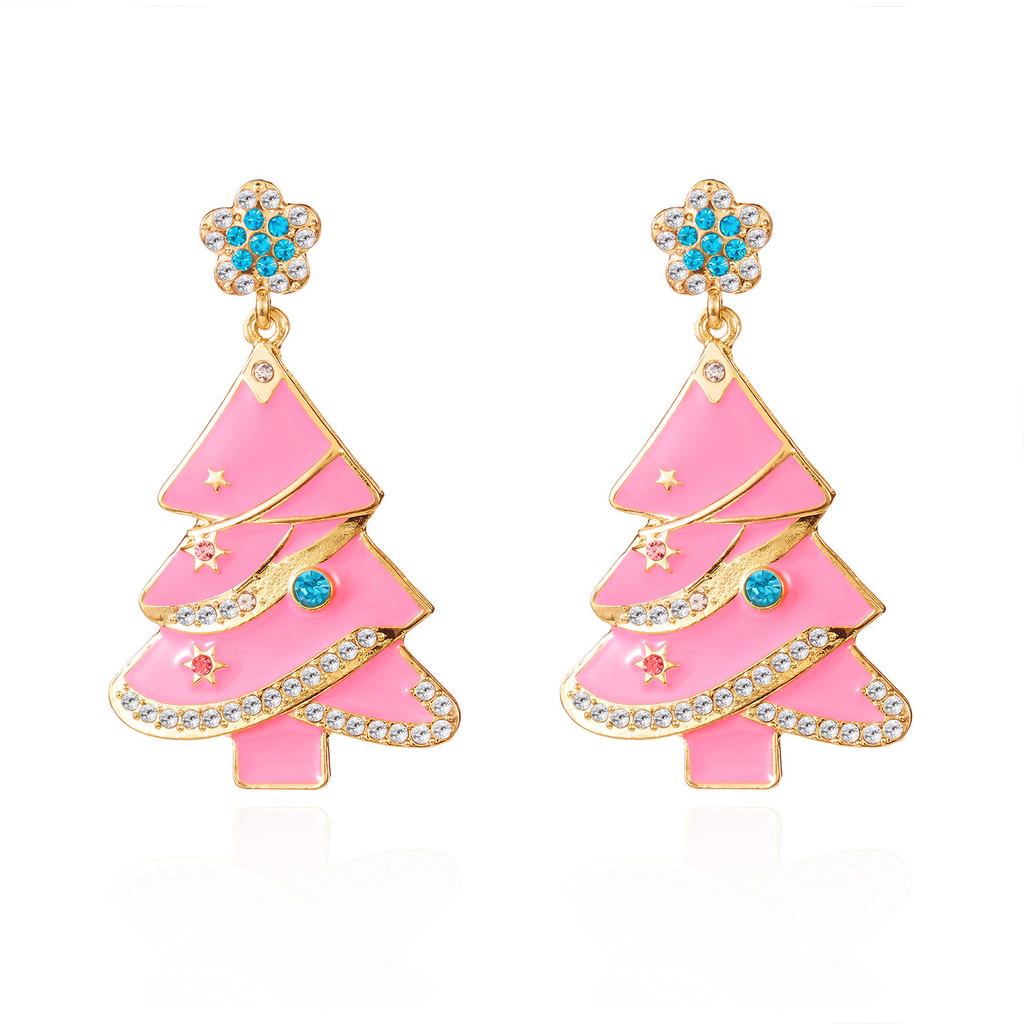 Christmas Bell Earrings With Glittering Alloy For Women And Men Holiday Party Jewelry