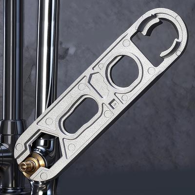 16 In 1 Faucet Repair Wrench Aluminum Alloy Construction Short Handle Design Great for Tight Space Maintenance Work