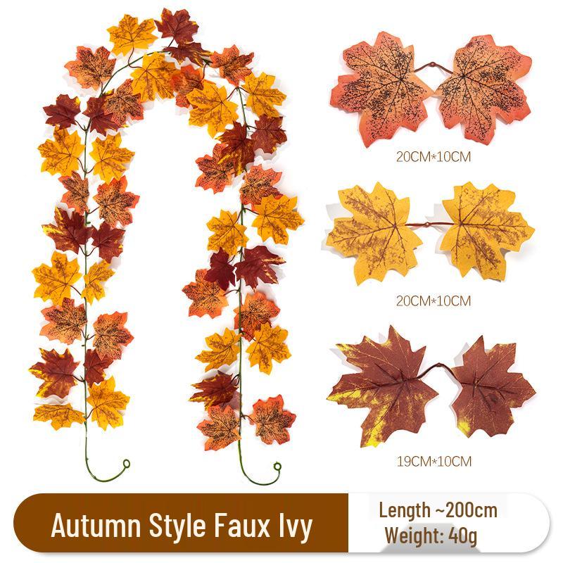 Autumn Maple Leaf Vines: Halloween & Thanksgiving Hanging Decorations