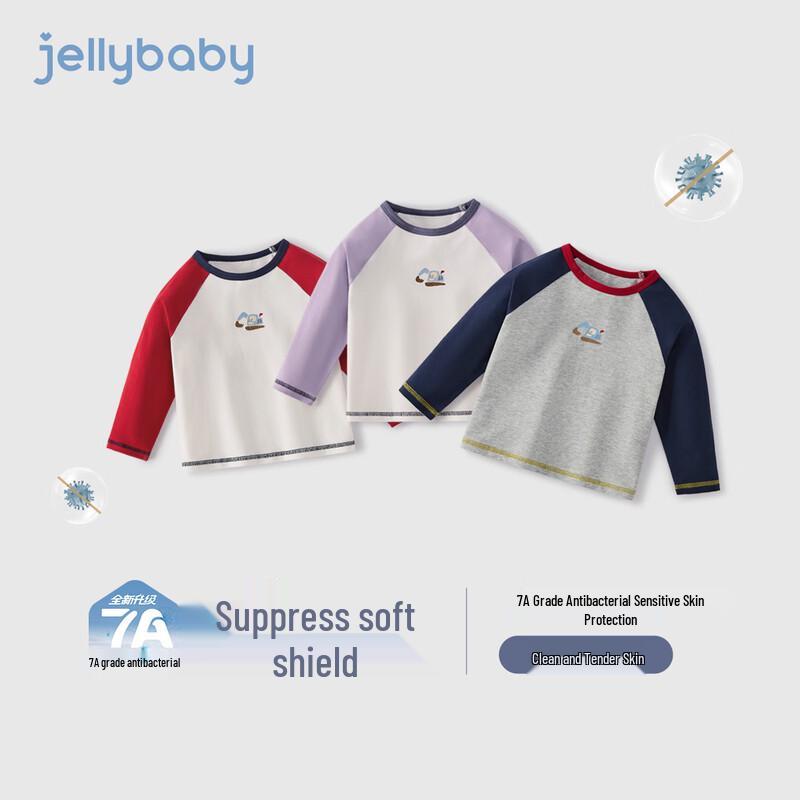 JELLYBABY Boys' Color-block Cartoon Car Long-Sleeve T-Shirt