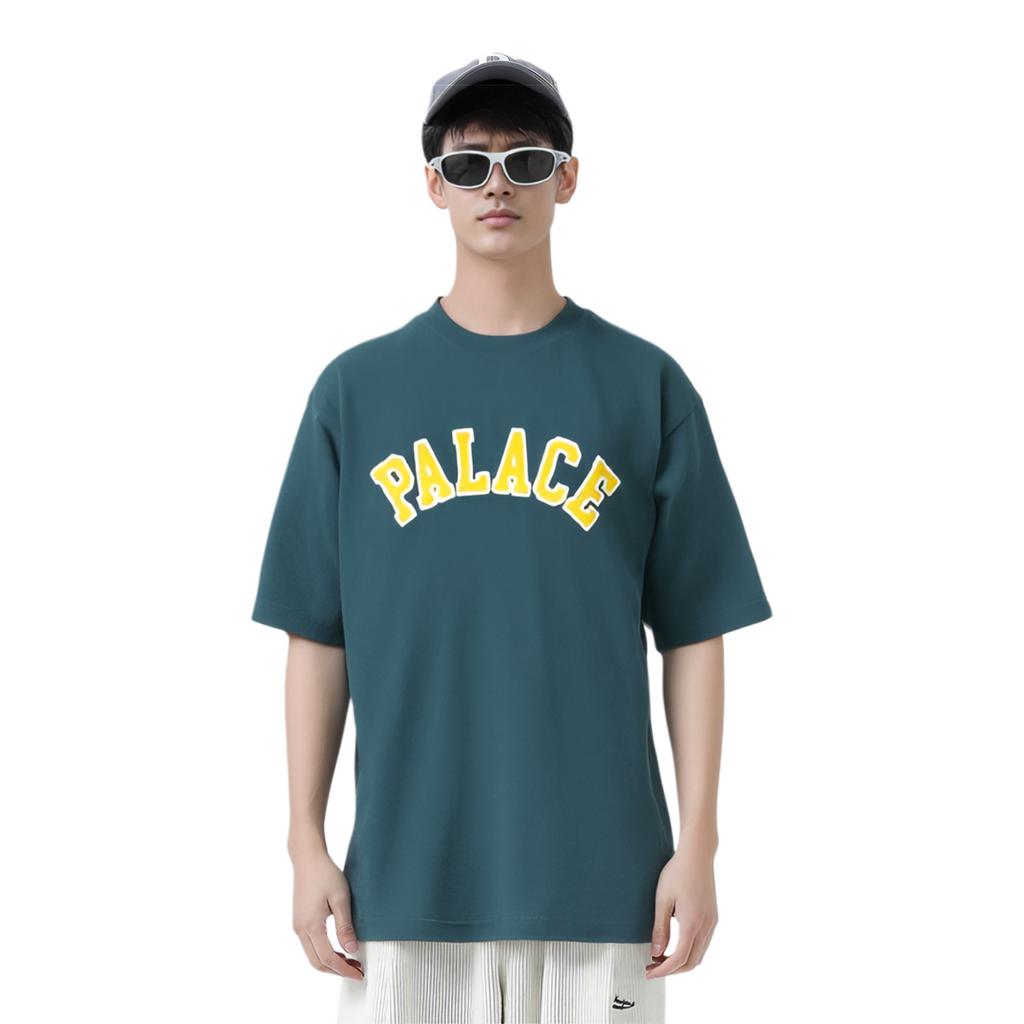 Palace Ss23 Spring Collection Logo Print Short Sleeve T-Shirt Unisex Tops Gray-Green PLC23034