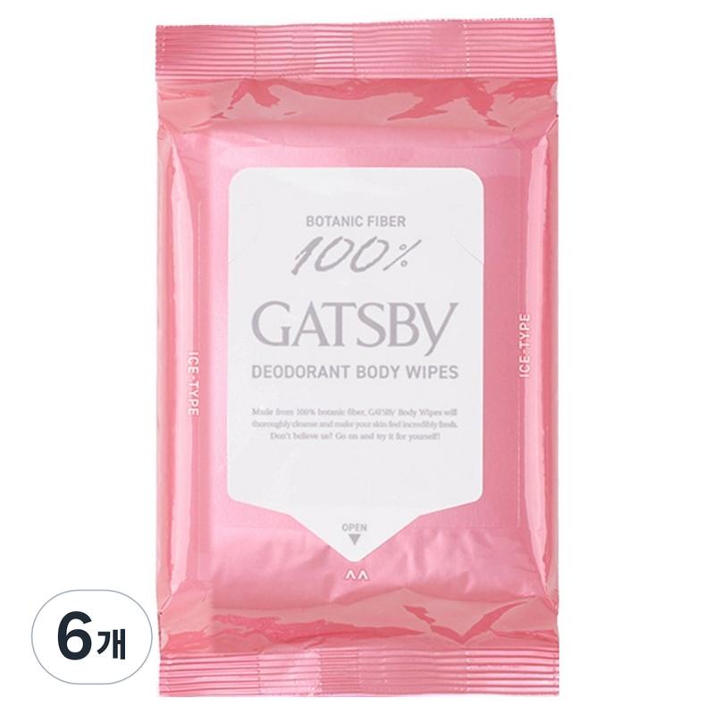 Gatsby Body Paper Ice Peach 30p, 203.7g, 6 pcs