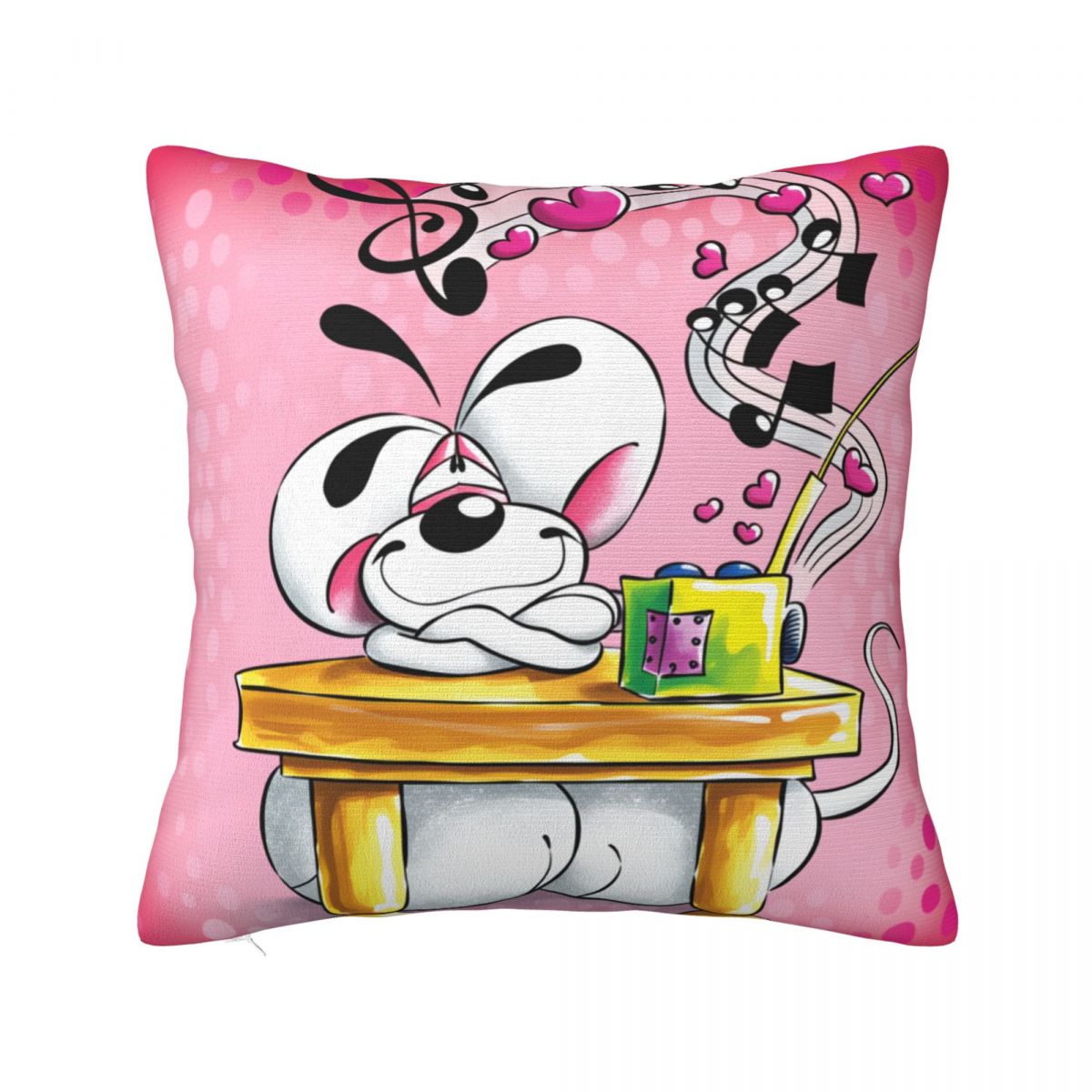 

Cartoon Diddl Diddlina Pillow Case Cushion Cover Square Printed Pillow Cover Vintage Pillowcases For Chair Sofa Home Decoration 12x12Inch