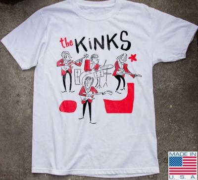 Camiseta Branca Banda de Rock Inglesa The Kinks S-5XL Q8374 Camiseta Unissex