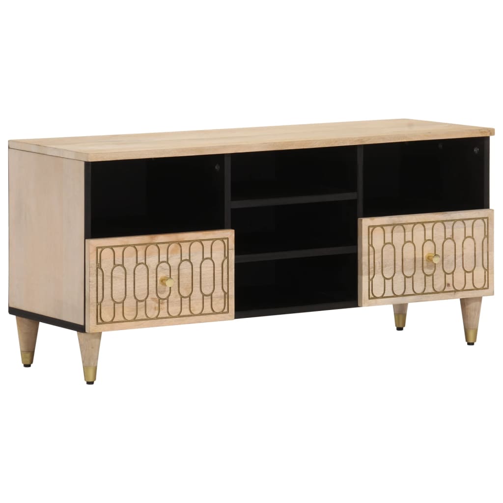TV Cabinet 100x33x46 Cm Solid Mango Wood