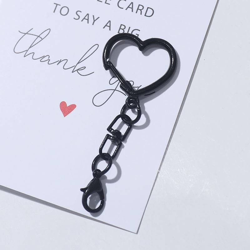 Zinc Alloy Heart & Perler Bead Ornament Keychain Accessory