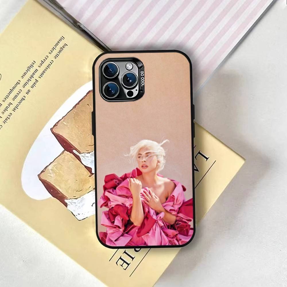 Sängerin L-Lady G-Gaga Handyhülle Für iPhone 17,16,15,14,13,12,11 Plus,Pro Max,XS,Farbige Silberbeschichtete Innenseite