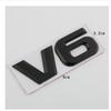 3D V6 Metal Car Emblem Sticker for Rear Decoration