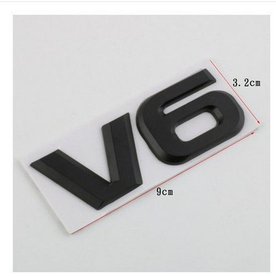 3D V6 Metal Car Emblem Sticker for Rear Decoration