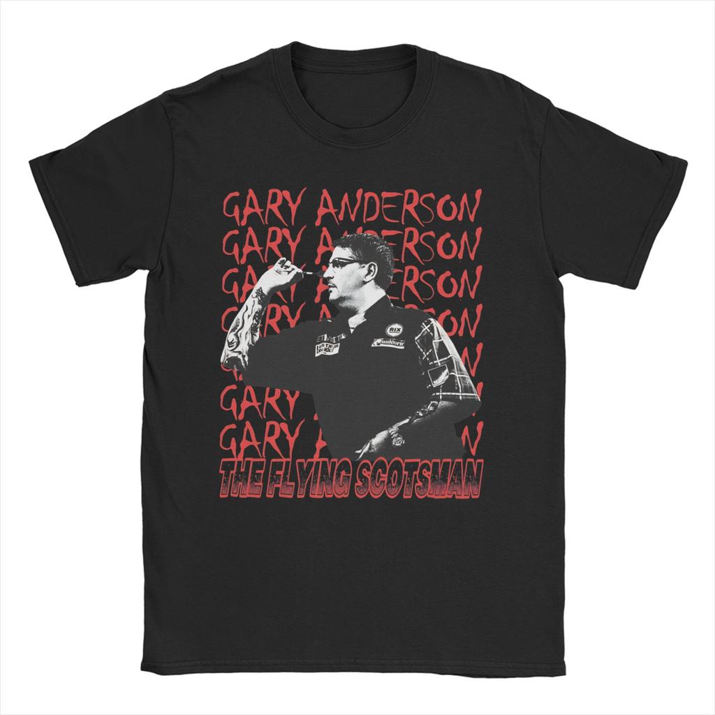 Novelty Gary Anderson TShirt for Unisex Women Crewneck Cotton T Shirt Short Sleeve Tees Printed Clothing