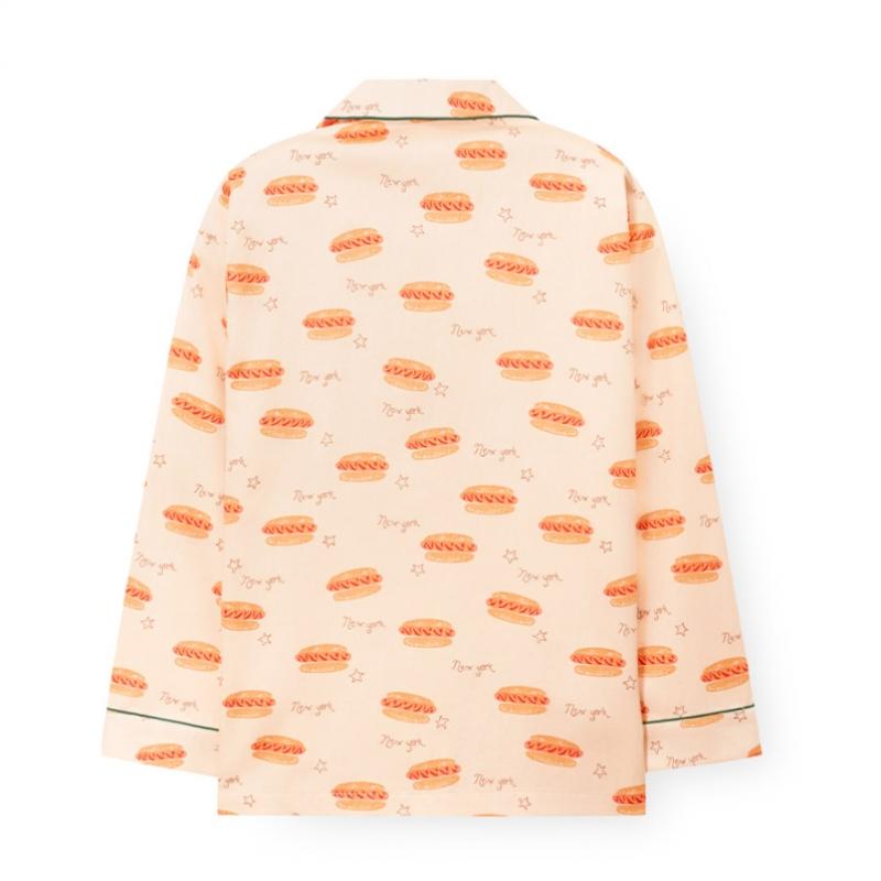 Orcite Women S Long Sleeve Pajama Set New York Hot Dog G009