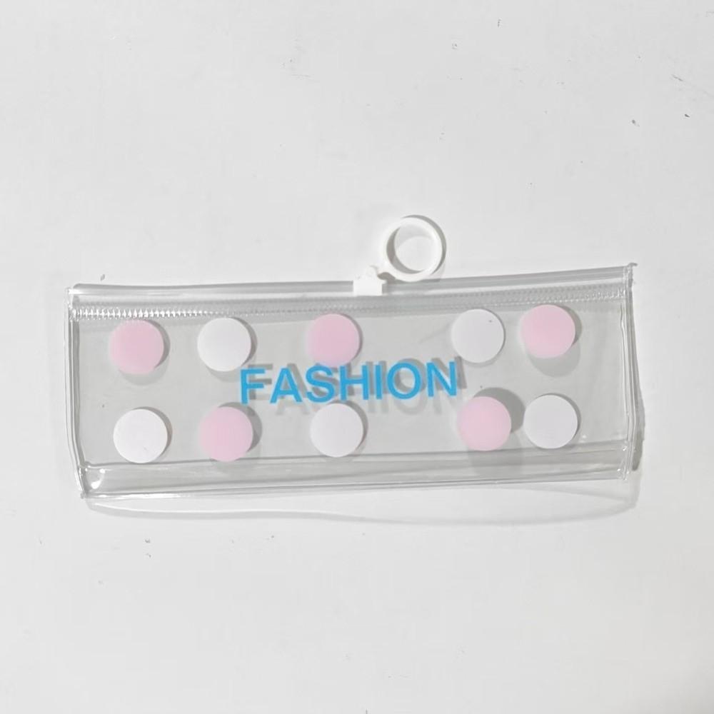 PVC Pen Bag Clear Pencil Pouch Kawaii Pencil Case School Supplies розовый