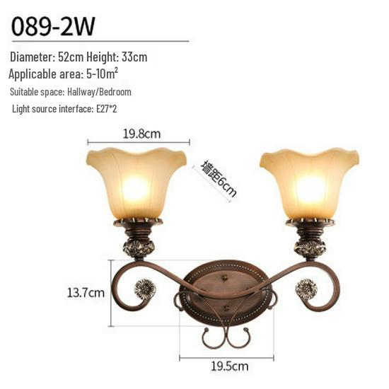 Retro Wrought Iron Pendant Light for Living Room, Villa, or Staircase