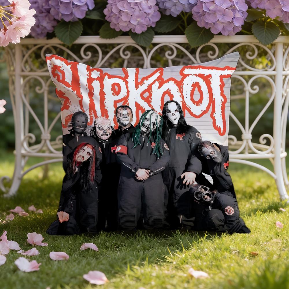 Band S-Slipknot Cushion Cover Home & Car Dual-Scene Pillow Cover: Reversible for Premium Comfort