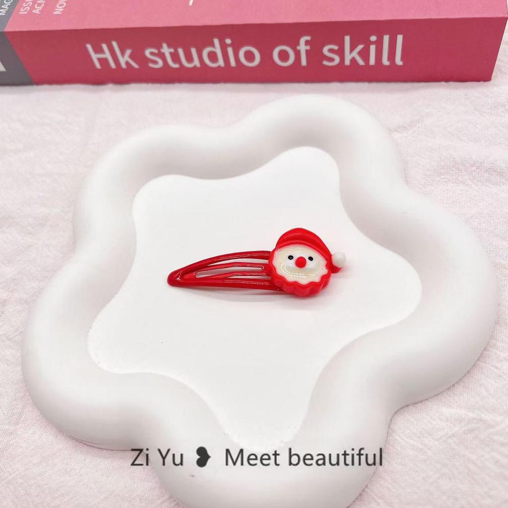 Adorable Christmas Hair Clips for Kids - Santa Cartoon Accessories, Festive Holiday Headdress