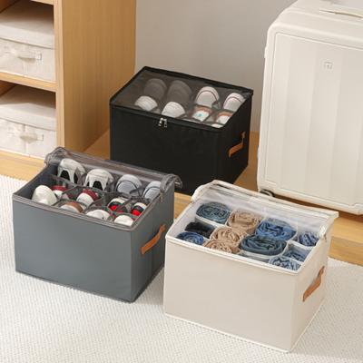 Scatola Porta Scarpe Yousheng con Coperchio Trasparente Chiusura a Cerniera Grande Capacità Scomparti Multipli Organizzatore per Scarpe da Armadio