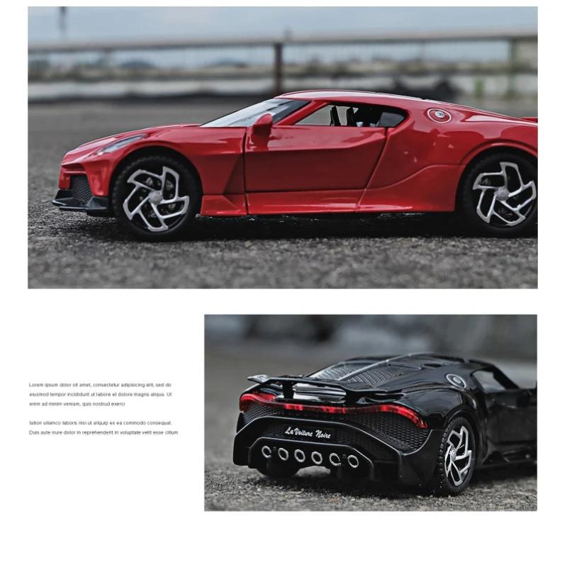 1/32 Bugatti La Voiture Noire Black Dragon Supercar Spielzeug-Legierung Auto Druckguss & Spielzeug Fahrzeuge Auto Modell Auto Spielzeug für Kinder
