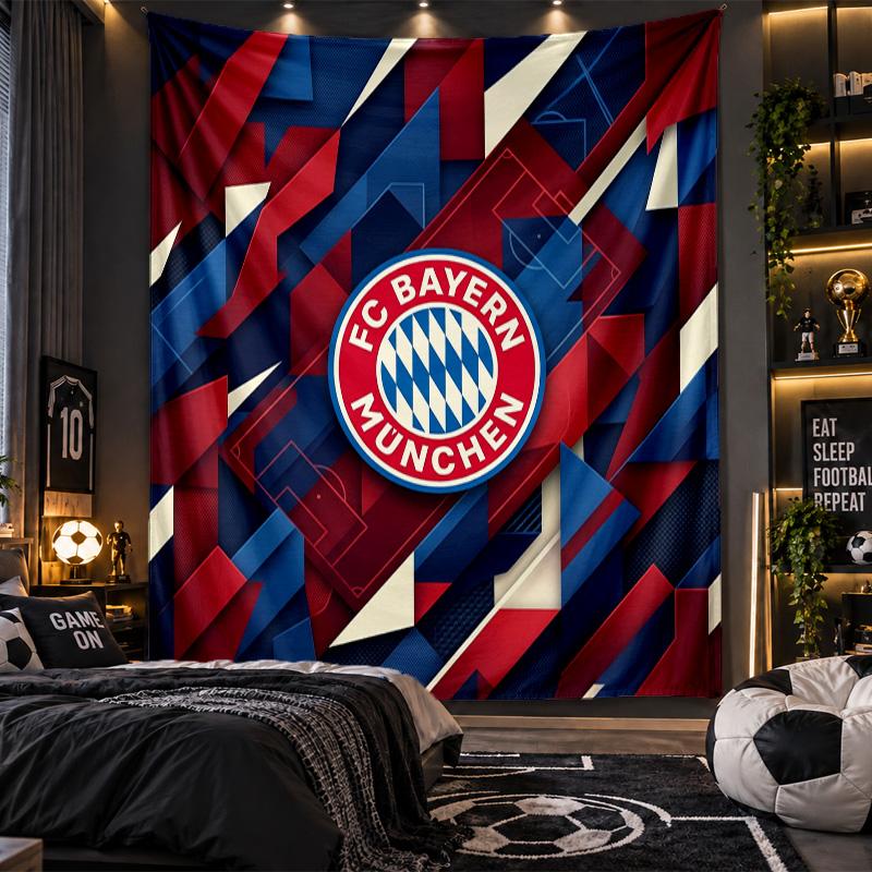 Nástěnná tapiserie s potiskem Bayern Mnichov, látka do obývacího pokoje, ložnice, domácí dekorace