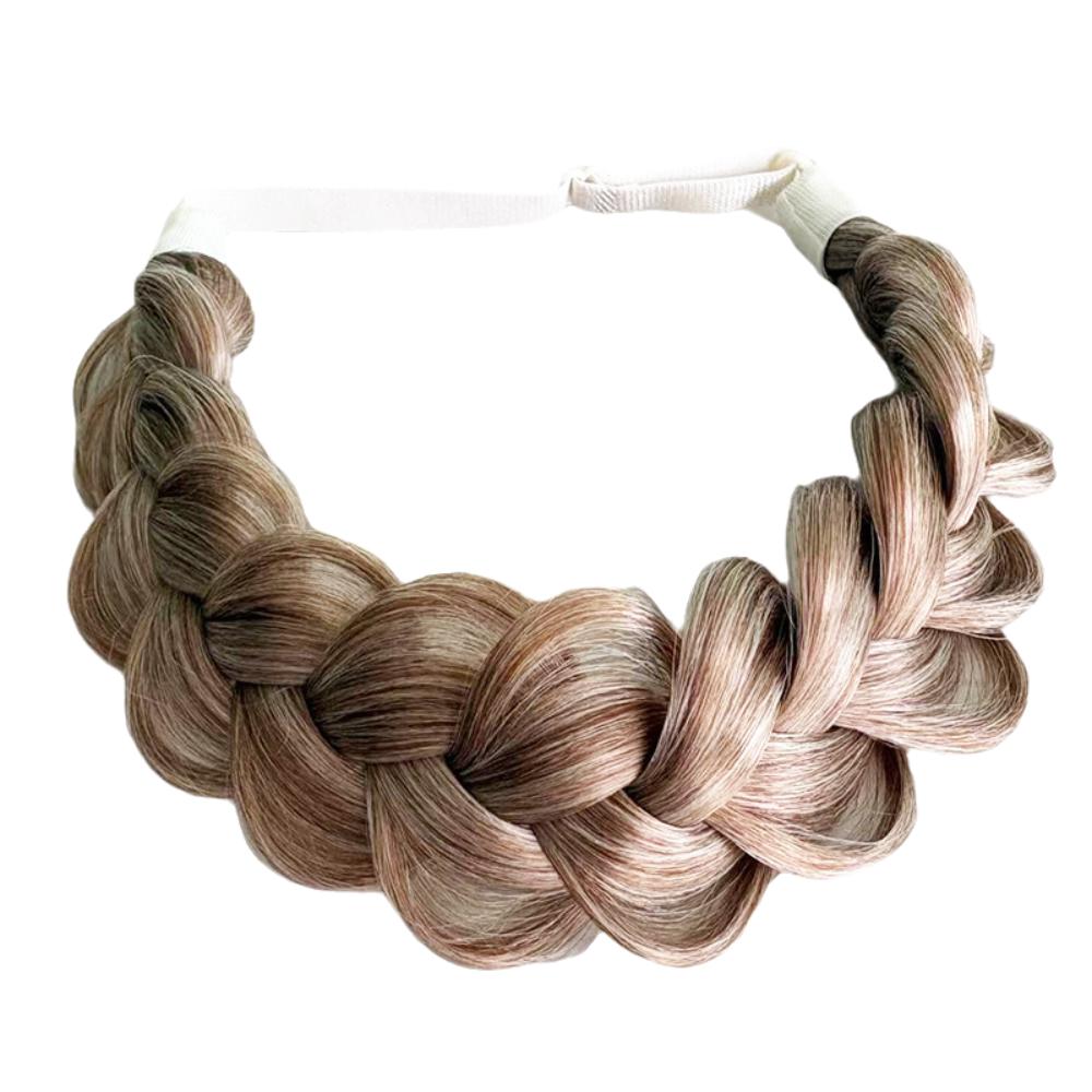 Adjustable Handmade Braids Wig Elastic Band Fishbone Braid Lazy Headband Commuting