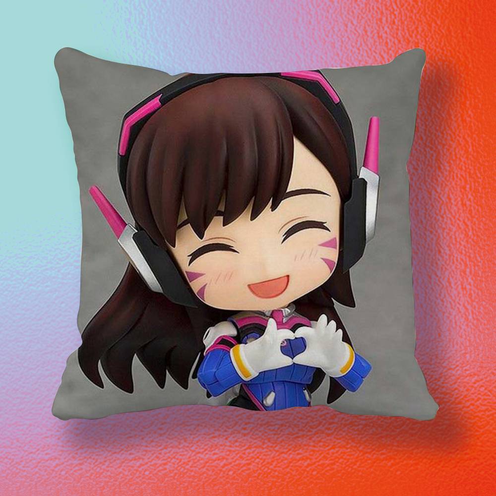 Pop Game OOverwatch Doublesided printed pillow cover Solid color minimalist pillowcase fits all bedroom styles