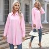 Women's Autumn Long Solid Colour Casual Temperament Long Sleeve Shirt Women