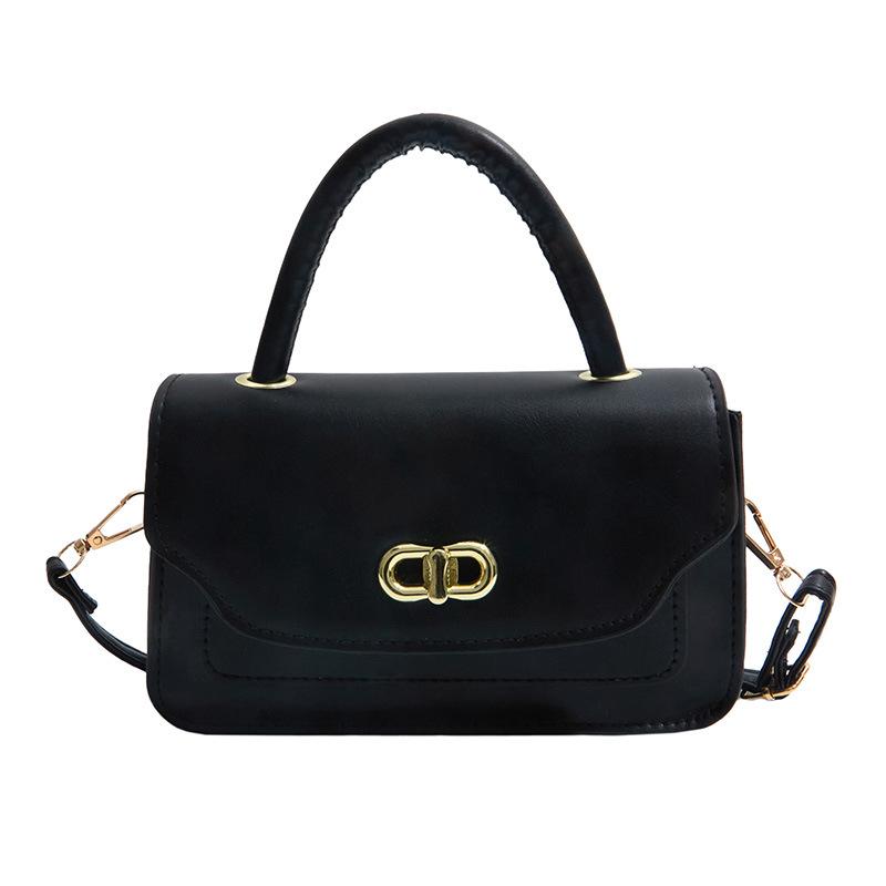 

New bag portable women s texture niche design simple work commute shoulder messenger bag чёрный