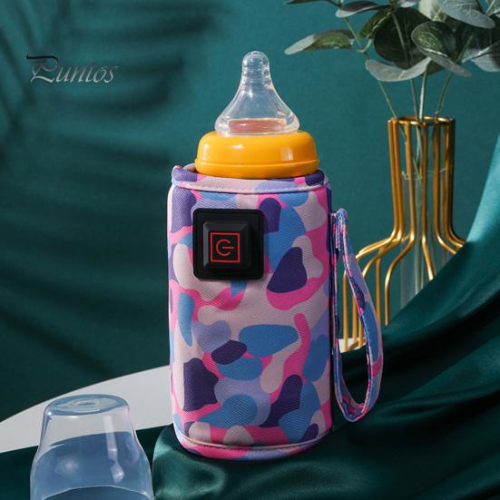 Baby Bottle Warmer Portable Sleeve 3 Levels Adjustable Electric Feeding Insulated Holder Heater Fast Heating Outdoor Travel Infant Milk Cover