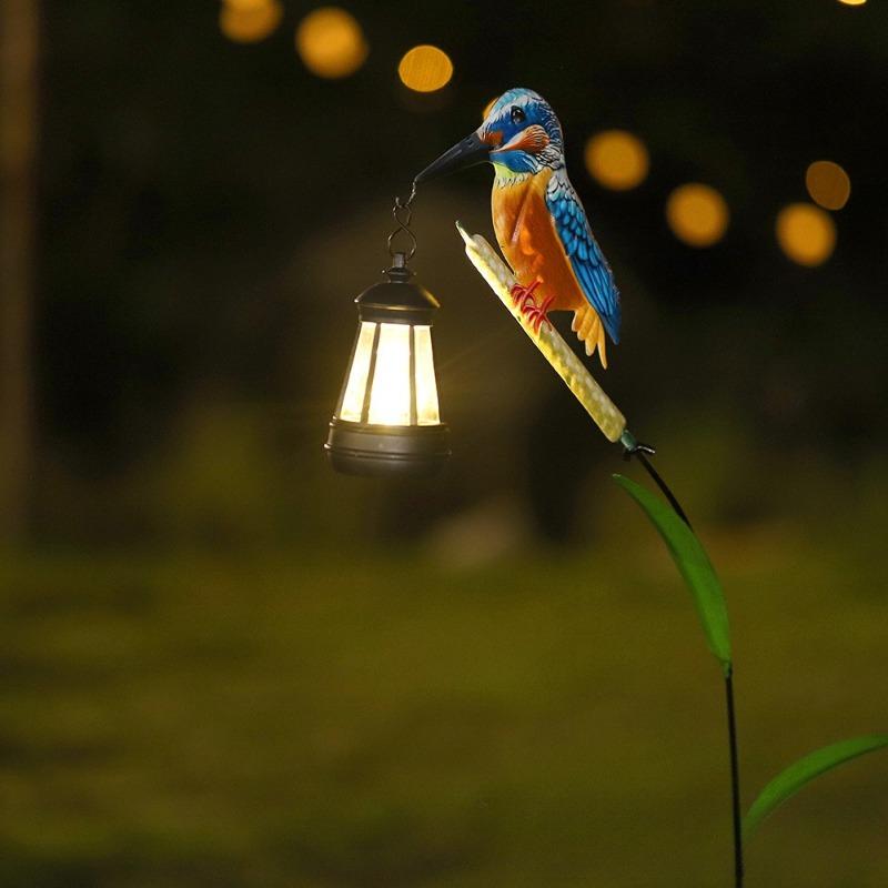 Creative New Solar Bird Lantern, Outdoor Landscape Light, Iron Art Craft for Garden, Patio and Lawn Decoration