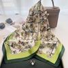Spring and Summer New Sweet Flower Butterfly Silk Scarf Shawl Women's Fashion Versatile Commuter Travel Decorative Scarf Square Scarf