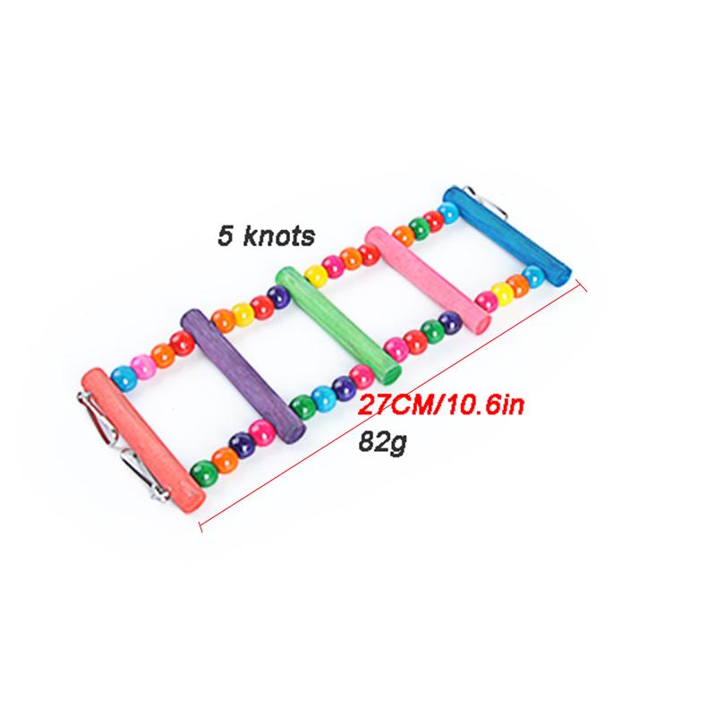 Parrot Climbing Ladder Toy Pet Bird Suspension Training Bridge Color exercise Ball Wood Molar Toy Budgerigar Supplies Cockatiel
