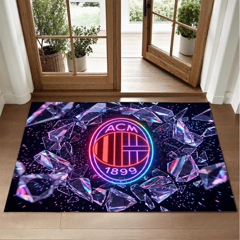 AC Milan Design Crystal Velvet Rug Soft Decorative Mat for Bedroom Entrance