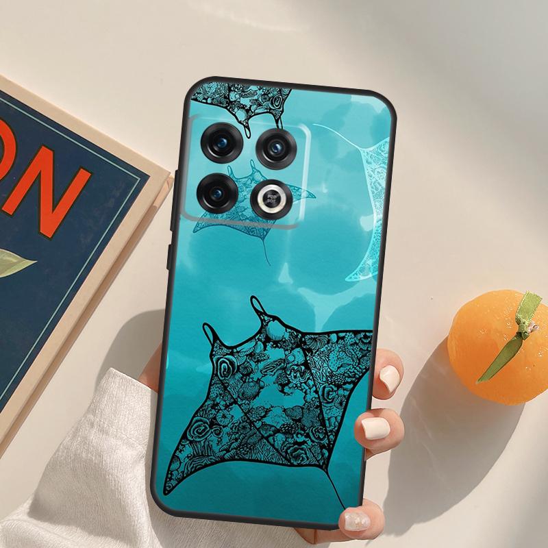 Animal Manta Ray Case For OnePlus 13R 12R 10R 13T 10T 11 12 13 15 OnePlus Nord 5 CE 2 3 4 Lite N20 N30 Cover
