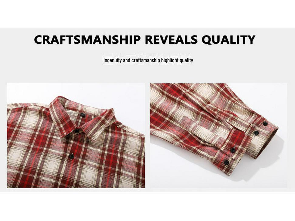 Men's Striped Plaid Long-Sleeve Shirt Jacket - Japanese Fashion, Hong Kong Style, Ideal for Spring and Autumn
