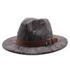 Woolen Hat, Men'S And Women'S Hats, British Style Snake Pattern Casual Top Hat, Felt Hat, Women'S Hat, Jazz Hat.