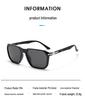 2025 Square Frame Polarized Photochromic Sunglasses for Outdoor Driving and Fishing with Spring Temples