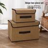 Beige Fabric Wardrobe Storage Box Set
