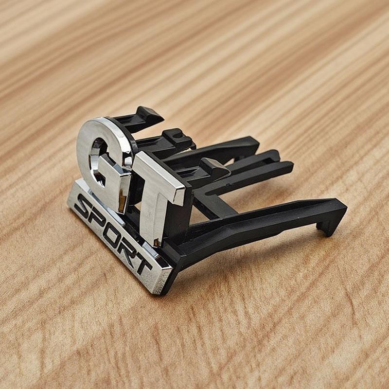 Insignia de parrilla delantera de coche con logo cromado ABS GT SPORT para accesorios Volkswagen 1 ud