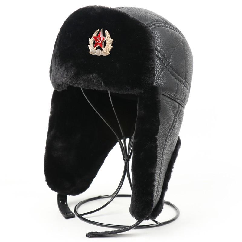 Winter Warm Fleece-Lined Military Style Beanie