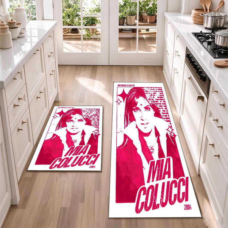 Rebelde A Flannel Kitchen Floor Mat – Non-Slip, Absorbent and Easy to Clean Suitable for Kitchens, Entryways Bedroomsand Bathrooms