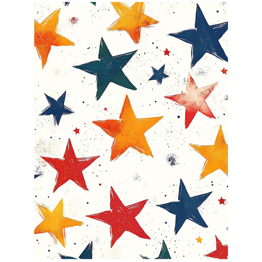 Happy Stars Poster Happy Stars Poster, 70X100 Cm, Frameless, Matte Paper 230 Gsm