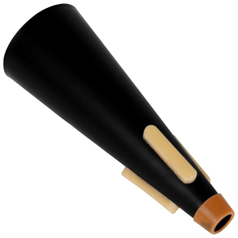 Negru Portabil Mut Universal Surdine Trompetă Trompetă Surdină Dreaptă Cauciuc pentru Uz Casnic și la Clasă