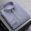 Nouveau dans Chemise Surdimensionnée Manches Longues 100% Coton Chemises pour Hommes Coupe Ajustée Formel Uni Chemise à Carreaux Décontracté Hauts Designer Vêtements Noirs
